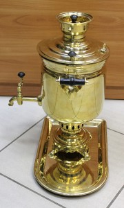 Советская "банка" + поднос, почищен.