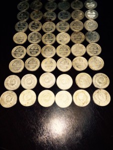 20 КОПЕЕК 1922,23,24,25 г.- 70 шт.