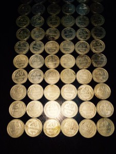 20 КОПЕЕК 1922,23,24,25 г.- 70 шт.
