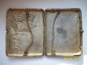 Серебряный Агитационный наградной портсигар.