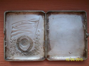 Портсигар Агитационный. Герб СССР.