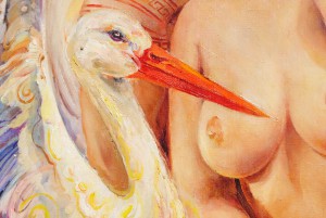 Картина "Энигма", масло, подпись Ирина Бородаева