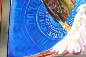 Картина "Энигма", масло, подпись Ирина Бородаева