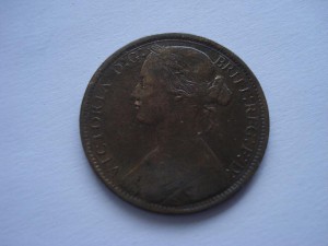 1 пенни 1870г.Британская империя
