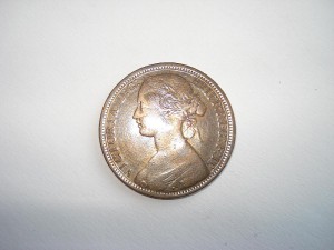 1 пенни 1870г.Британская империя