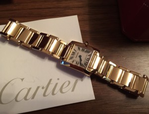 золотые Cartier Tank Francaise 18kt Yellow Gold