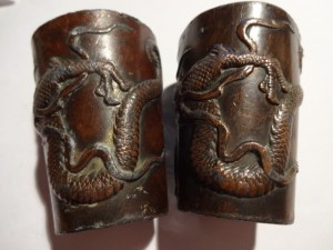 Стопки с драконами, старый Китай