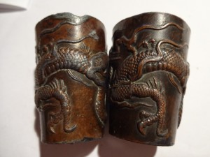 Стопки с драконами, старый Китай