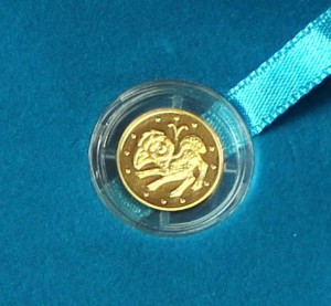 Украина 2 гривны золото Овен 2006г.