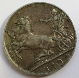 Италия 10 Лир 1930 , Виктор  Имануил  III KM
