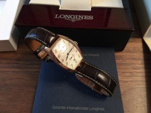 золотые Longines Evidenza Automatic 18k Rose Gold Mens Watch