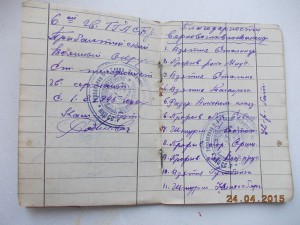 Красноармейская книжка с кучей благодарностей города СССР и