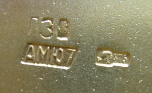 портсигар серебряный   чернь  двухсторонний  875