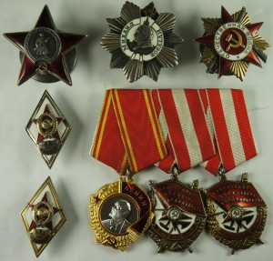 Орден Кутузова II степени, Комплект боевых наград.