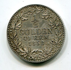 пол гульдена 1852