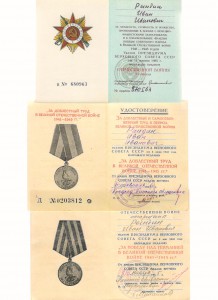 Партизан 1 ст. +зеленое удост. + 12 документов.