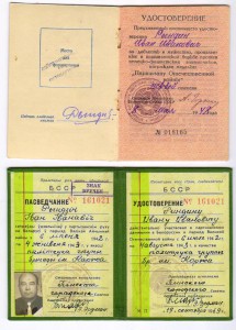 Партизан 1 ст. +зеленое удост. + 12 документов.