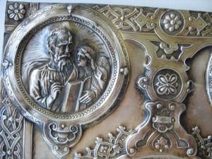 Оклад (накладка)  большой.Серебро84.Вес 496г