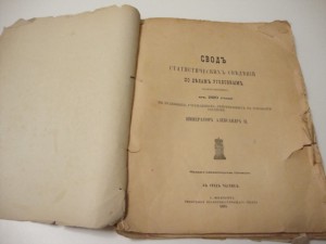 Свод статистических сведений по делам уголовным. 1895г.