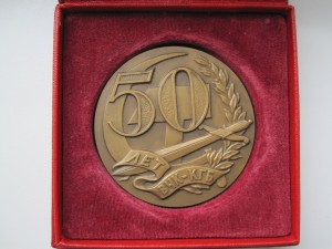 Настольная Медаль "50 лет ВЧК-КГБ".