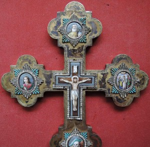 Серебрянный крест. 1835г. Размер: 42см, х 27см. Вес 850гр.