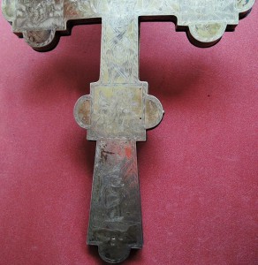 Серебрянный крест. 1835г. Размер: 42см, х 27см. Вес 850гр.