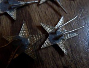 Погонные звезды обр. 1943г. старшего состава. 50 штук. Белые