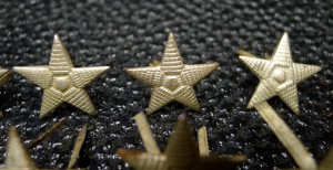 Погонные звезды РККА старшего состава. 24 шт. Магнитные