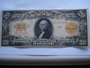 20 долларов 1922г.США Gold Certificate