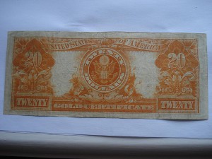 20 долларов 1922г.США Gold Certificate