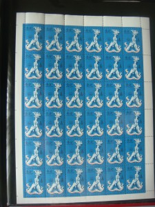 Марки и конверты Олимпиада 1980г. в кожанной файловой папке