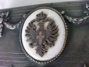 портсигар серебро эмаль