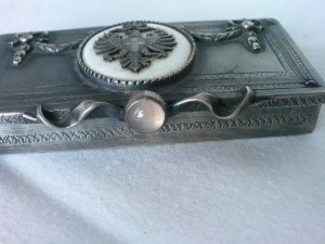 портсигар серебро эмаль