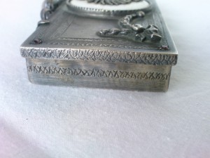 портсигар серебро эмаль