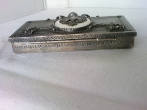 портсигар серебро эмаль