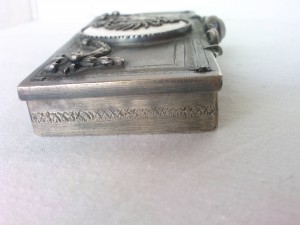 портсигар серебро эмаль