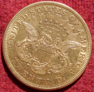 Подлинность 20 $ США 1874 Г.