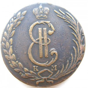 Монета сибирская 10 коп 1772г