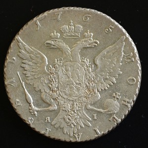 РУБЛЬ 1765 СПБ-ТI-ЯI