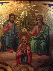 Коронование Пресвятой Богородицы, с избранными святыми.