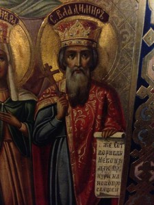 Коронование Пресвятой Богородицы, с избранными святыми.