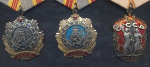 Трудовая Слава 2 и 3 ст. Знак почета на одного на документах