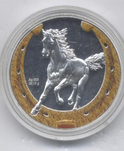 1 доллар 2014г Австралия. Конь. Серебро 925 -26,15гр