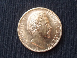 20 марок 1873 г., Бавария, золото.