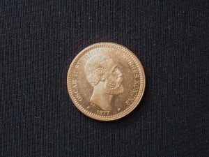 20 крон 1877, Швеция, 8.96 гр., золото.