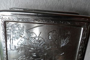 Портсигар.Агитация 25 лет РККА 1943 год.