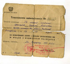 Справки на получение медалей "За освобождение Варшавы"