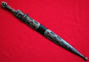 Кинжал чеченский в серебре