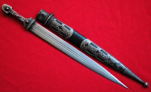 Кинжал чеченский в серебре