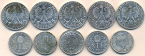10 серебряных монет МПЦ от 35р. за грамм